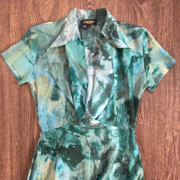 Vintage DIESEL 100% Silk Shift Dress - Picture 5 of 16